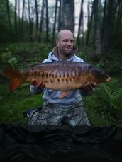 Rick with a 20lb Mirror part of a monumental 4 fish catch!

